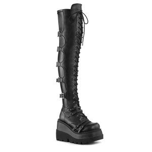 Demonia Shaker-350 Black Platform Boot